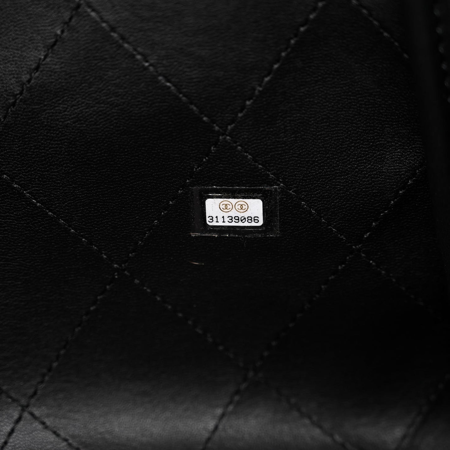Calfskin Stitched Small Shopping Tote Black