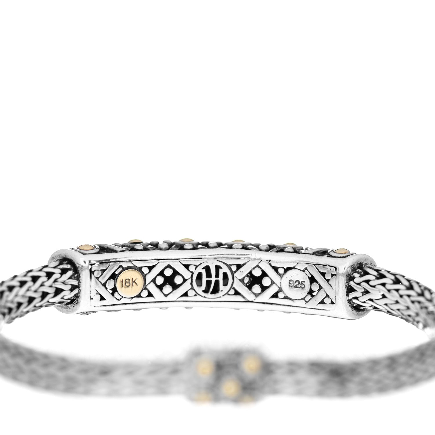 John Hardy Sterling Silver 18K Yellow Gold Pearl Dot Classic Chain Bracelet 3 of 3