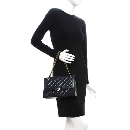 Chanel Lambskin Medium Double Flap Navy 2 of 11