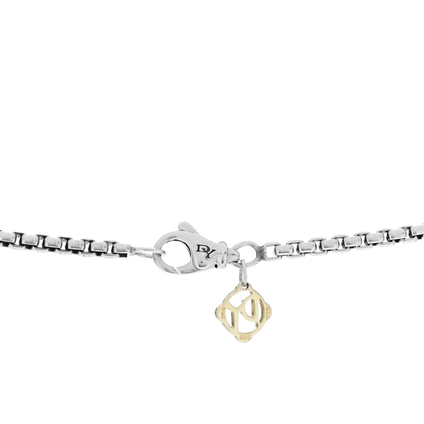 Sterling Silver 14K Yellow Gold 2.7mm Box Chain Necklace 72"