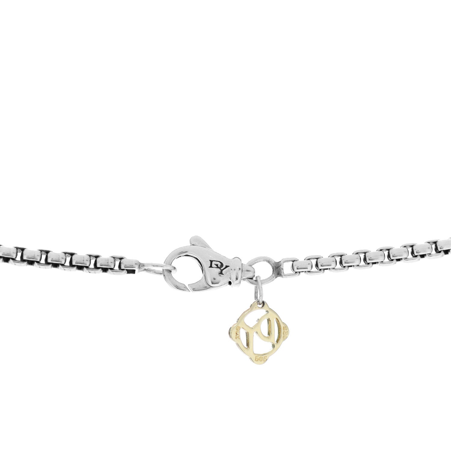 David Yurman Sterling Silver 14K Yellow Gold 2.7mm Box Chain Necklace 72" 4 of 4