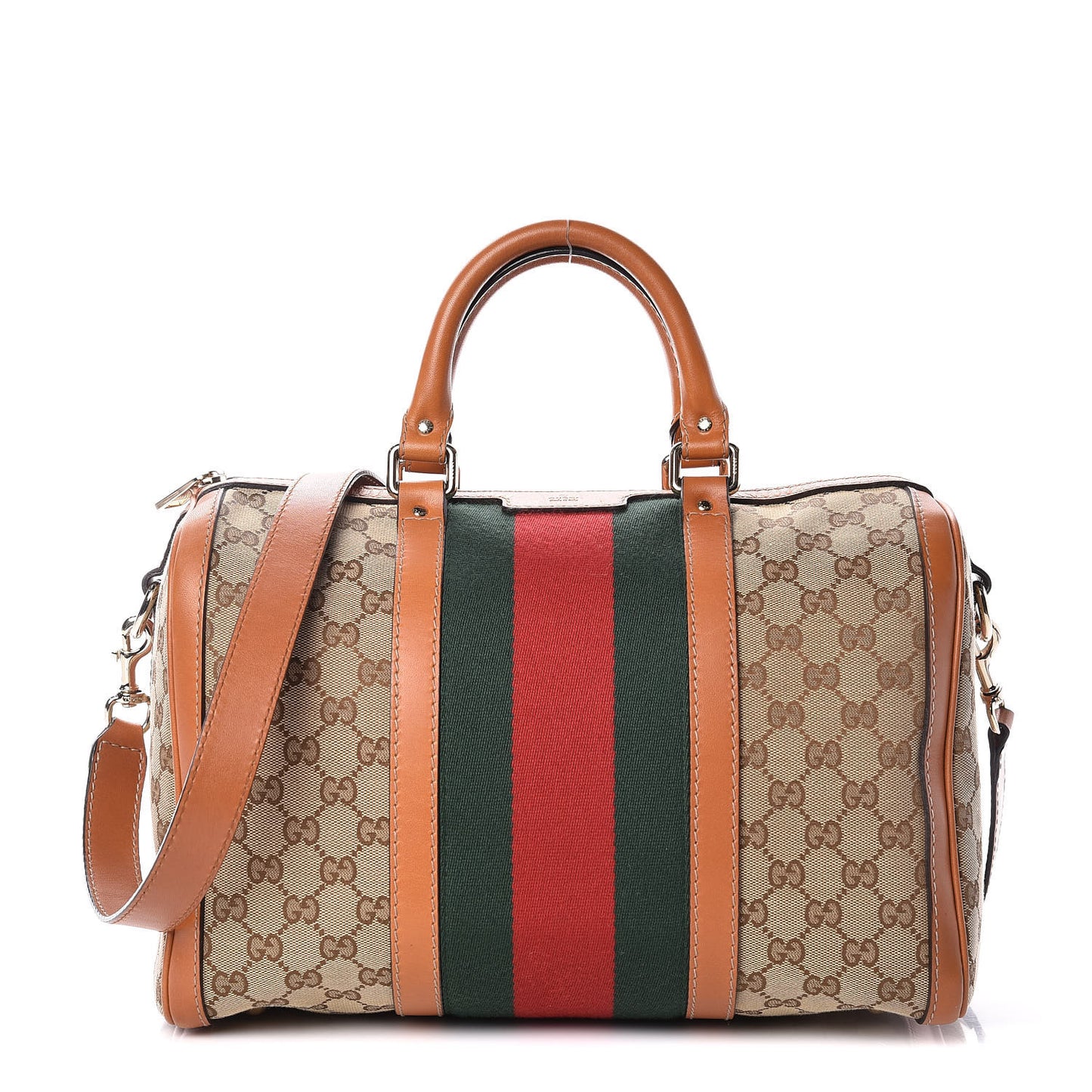 Monogram Vintage Web Medium Boston Tobacco