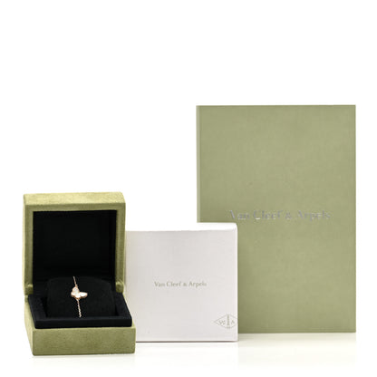 Van Cleef & Arpels 18K Yellow Gold Mother of Pearl Sweet Alhambra Butterfly Bracelet 4 of 4