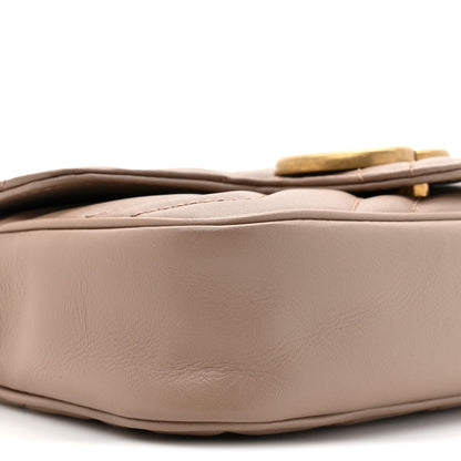 Gucci Calfskin Matelasse Super Mini GG Marmont Shoulder Bag Porcelain Rose 10 of 10