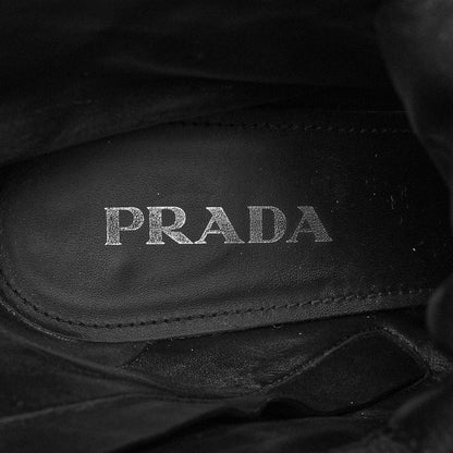 Prada Spazzolato Re-Nylon Metal Triangle Logo 110mm Ankle Boots 37 Black 6 of 9