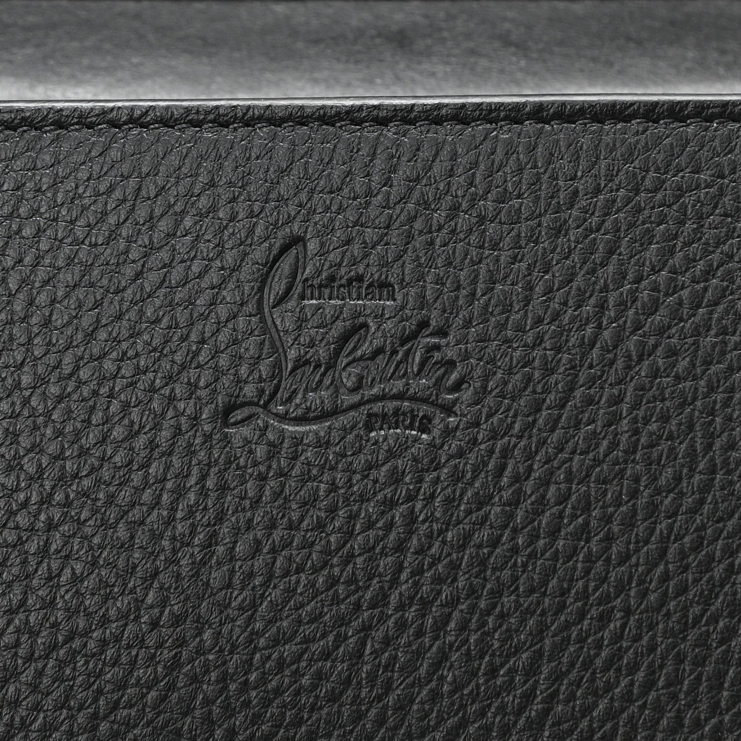 Christian Louboutin Grained Calfskin Spikes Loubinthesky Paloma Wallet On Chain Black Multimetal 6 of 8