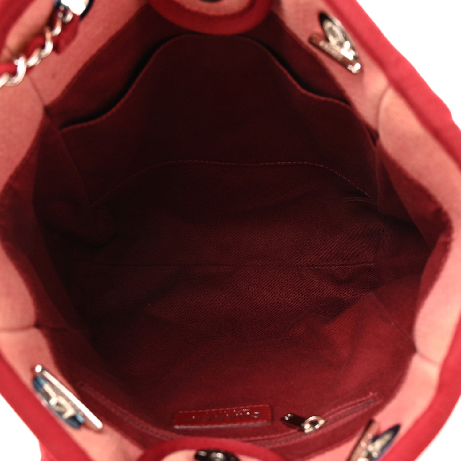 Chanel Canvas Mini Deauville Tote Red 5 of 14