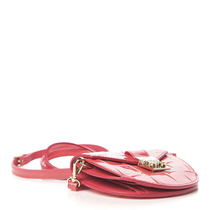 MCM Diamond Patent Patricia Round Crossbody Bag Teaberry 4 of 9