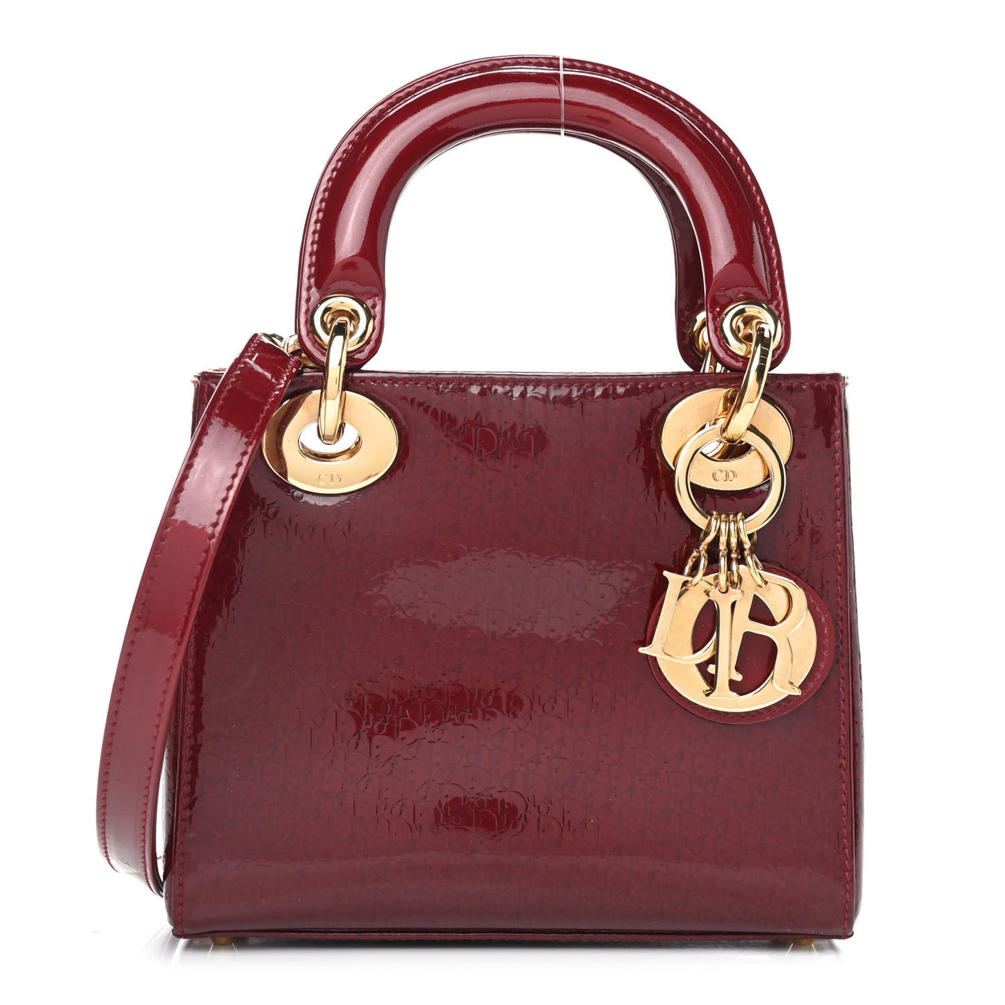 Patent Ultimate Mini Lady Dior Rouge