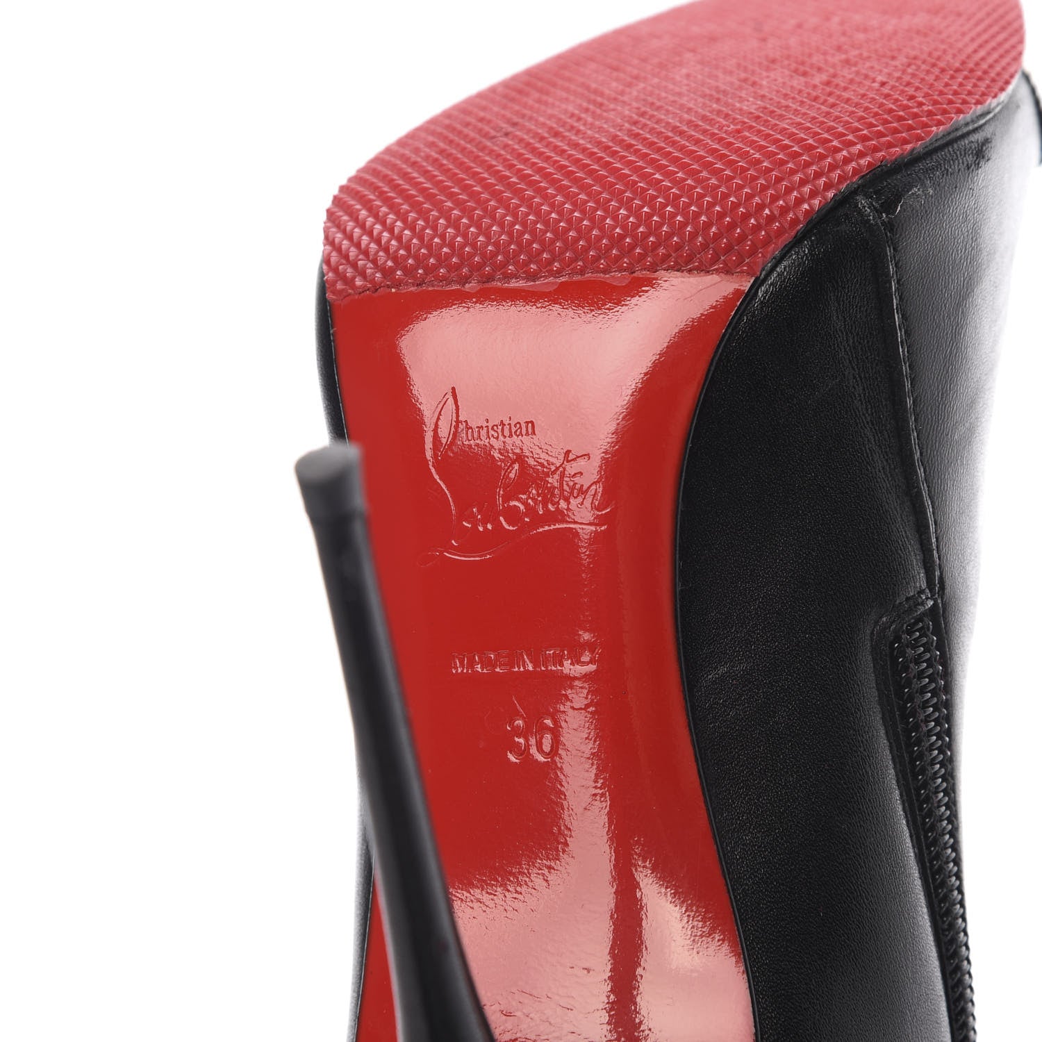 Christian Louboutin Calfskin Calamijane Booty 100 Ankle Boots 36 Black 9 of 11