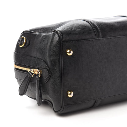 Burberry Derby Calfskin Medium Alchester Bowling Bag Black 6 of 9