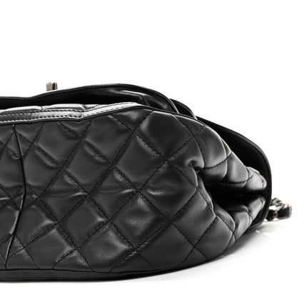 Chanel Lambskin Quilted Saddle Bag Black 10 of 10