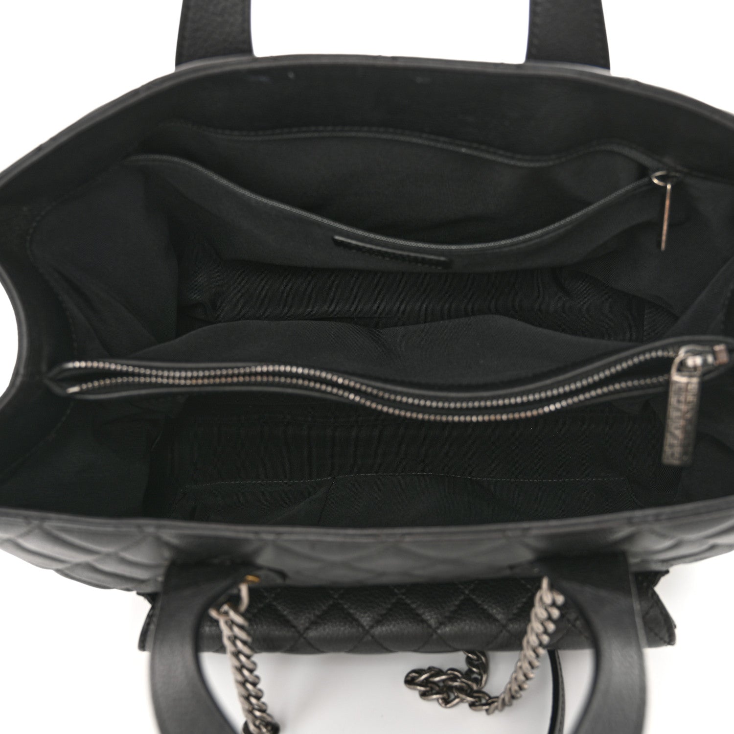 Chanel Caviar Quilted Large Casual Pocket Tote Black 5 of 12