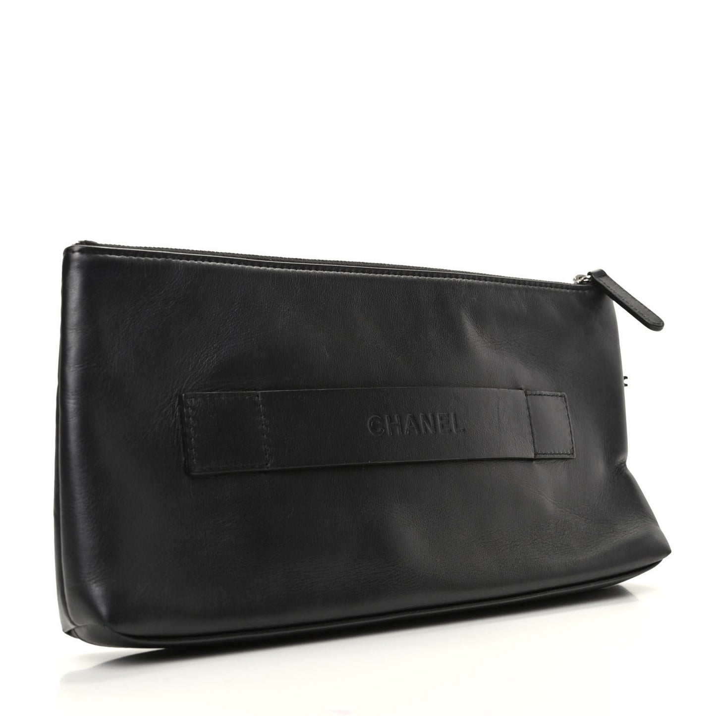 Metallic Calfskin Keyboard Pouch Black