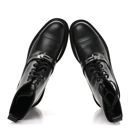 Hermes Glossed Calfskin Funk Ankle Boots 36 Black 2 of 9