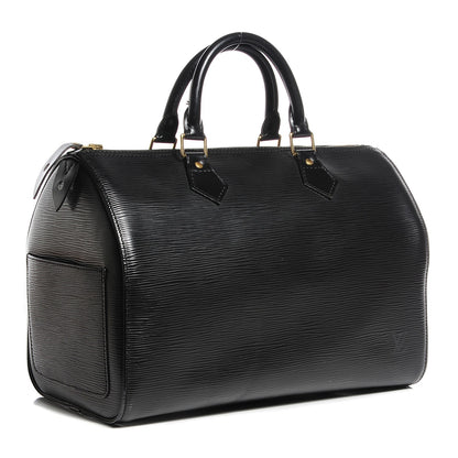 Louis Vuitton Epi Speedy 30 Black 3 of 7