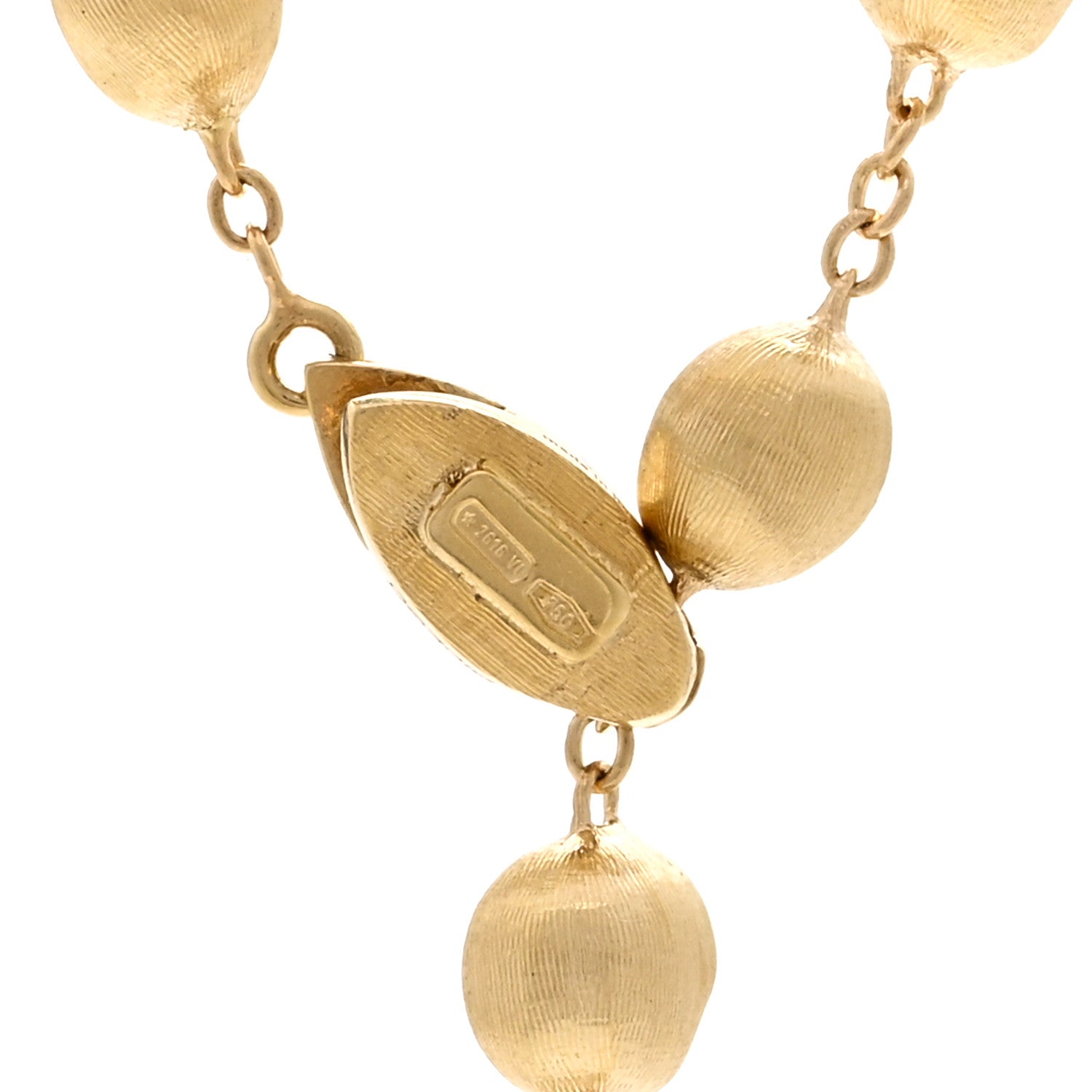 Marco Bicego 18K Yellow Gold Diamond Africa Small Bead Y Necklace 4 of 4