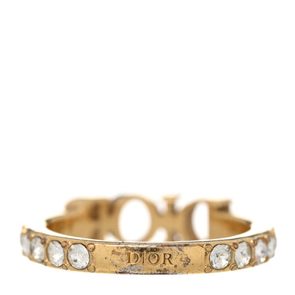 Christian Dior Metal Crystal Dio(R)evolution Ring S 50 5.25 Gold 3 of 7