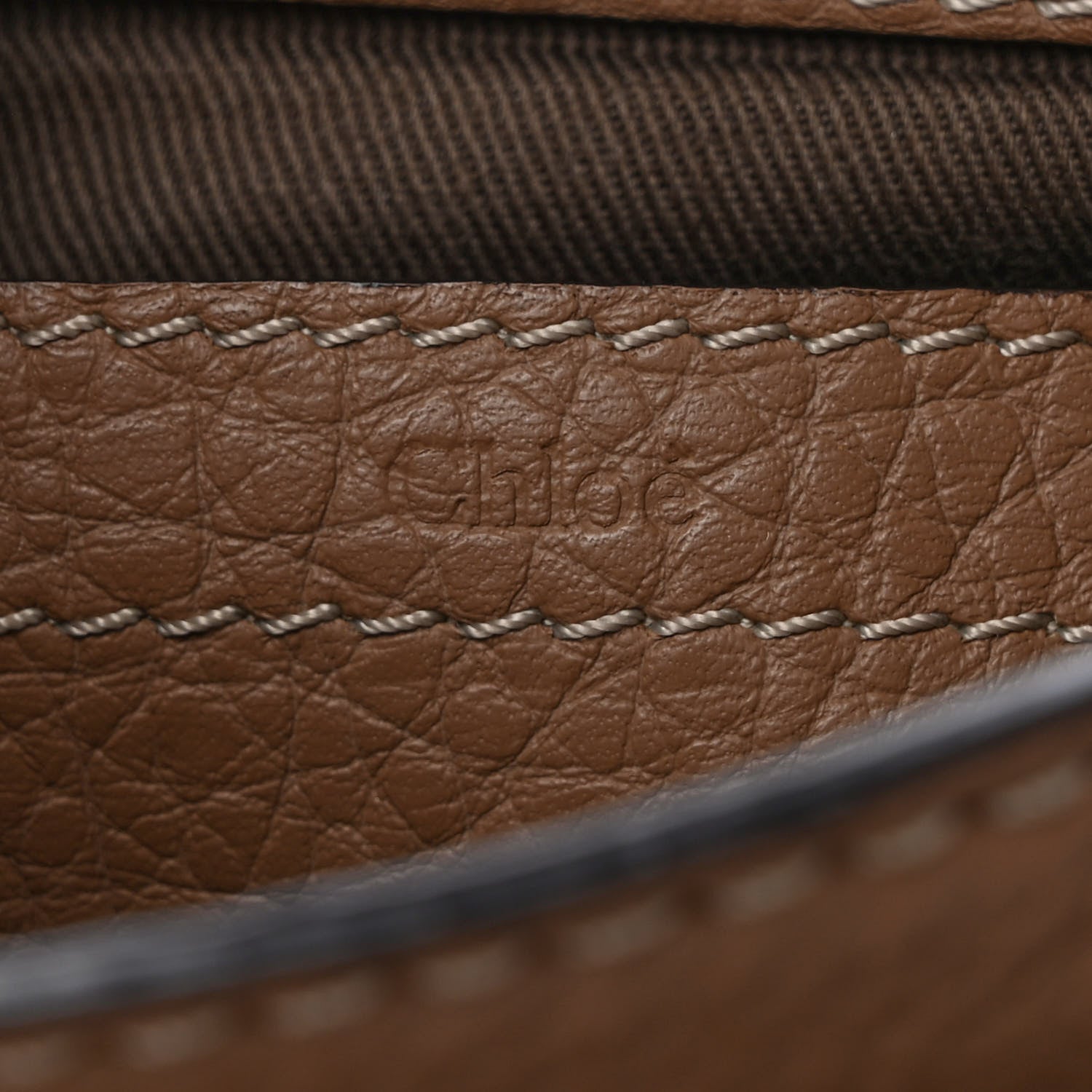 Chloe Calfskin Mini Marcie Round Crossbody Bag Nut 5 of 8