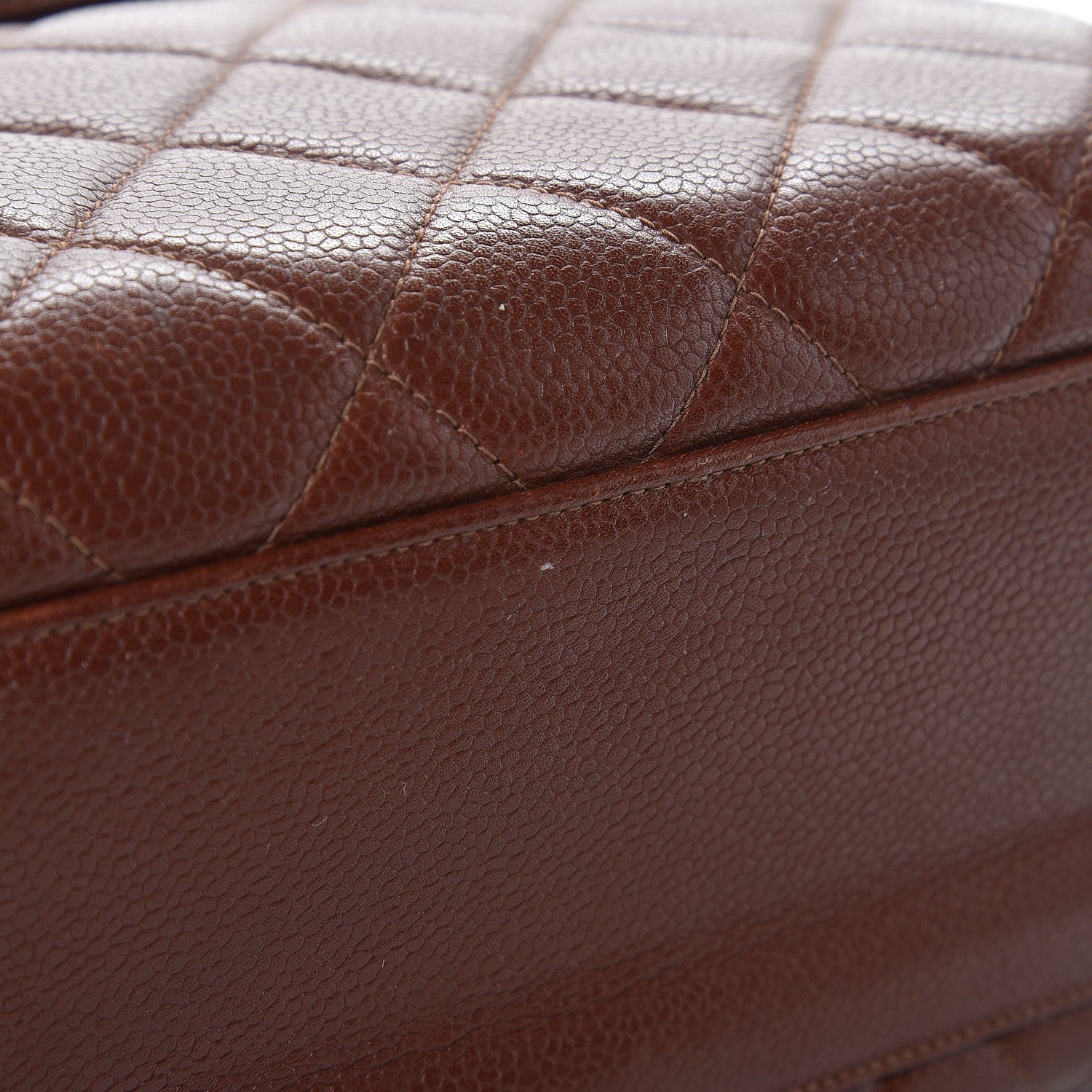 Chanel Caviar Quilted Jumbo Kelly Flap Brown 9 of 10