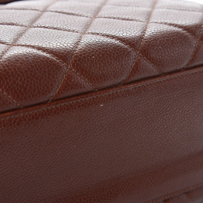 Chanel Caviar Quilted Jumbo Kelly Flap Brown 9 of 10
