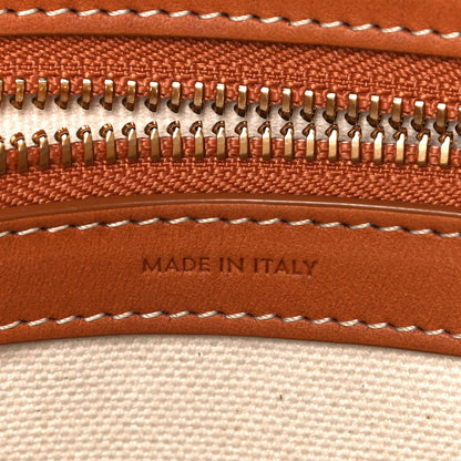 Celine Canvas Calfskin Horizontal Cabas Natural Tan 5 of 11