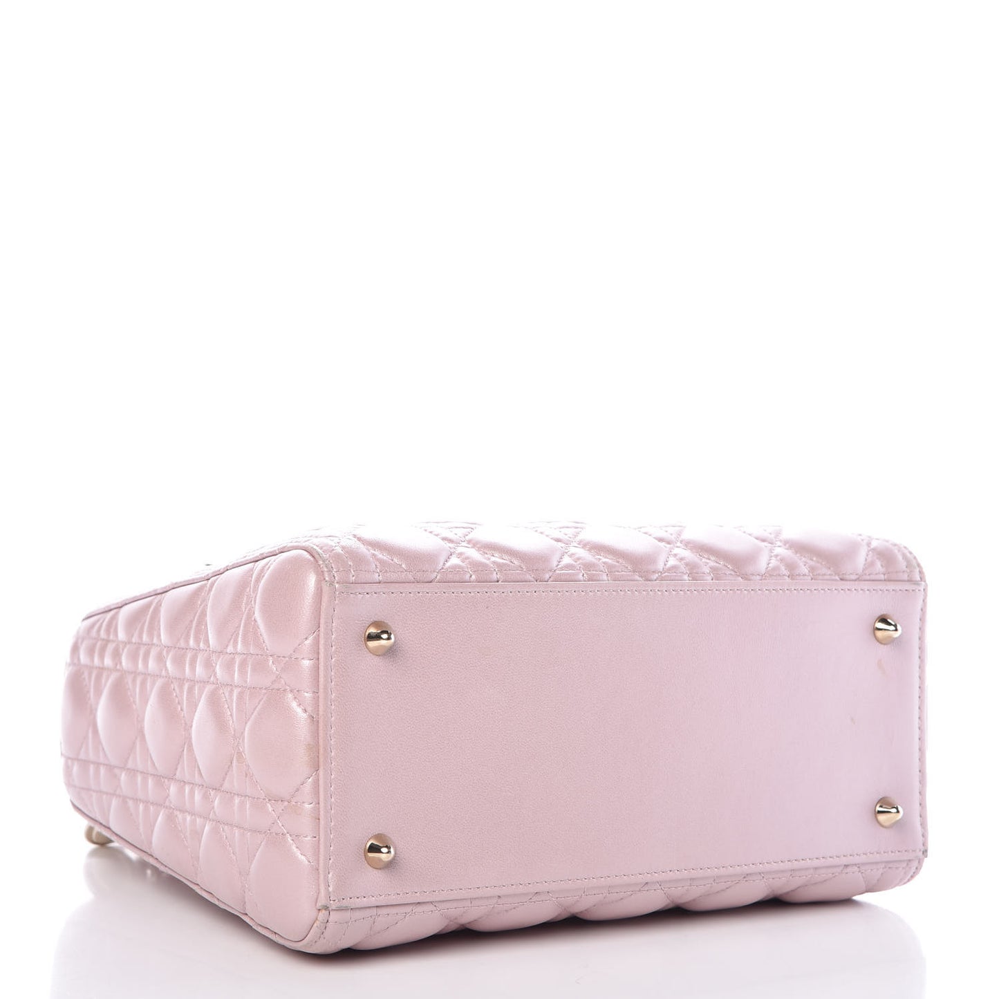 Pearly Lambskin Cannage Medium Lady Dior Lotus