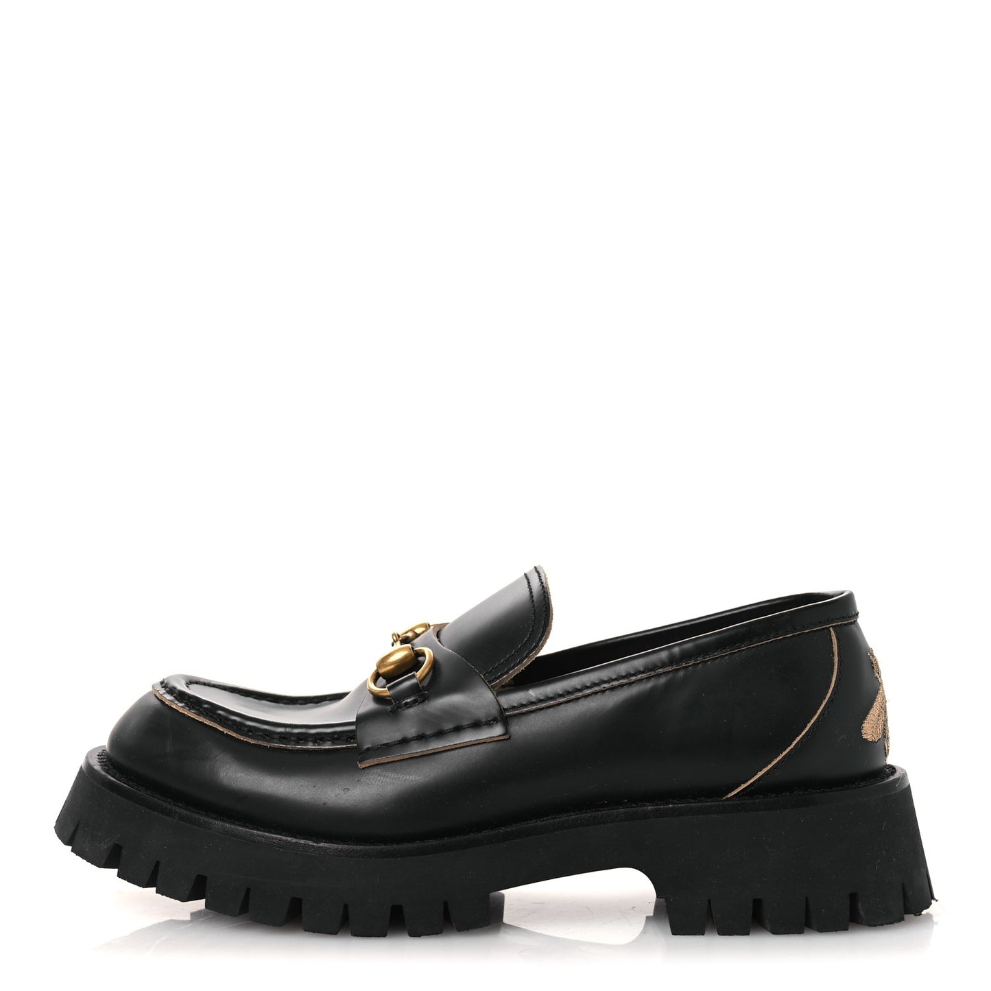Cordovan Lux Womens Harald Horsebit 25mm Platform Loafers 38 Black