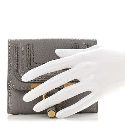Chloe Grained Calfskin Marcie Square Wallet Cashmere Grey 2 of 14