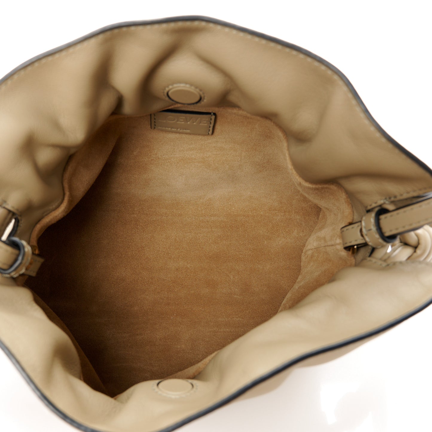 Calfskin Mini Flamenco Knot Clutch Clay Green