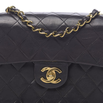 Chanel Lambskin Quilted Mini Square Flap Black 9 of 11
