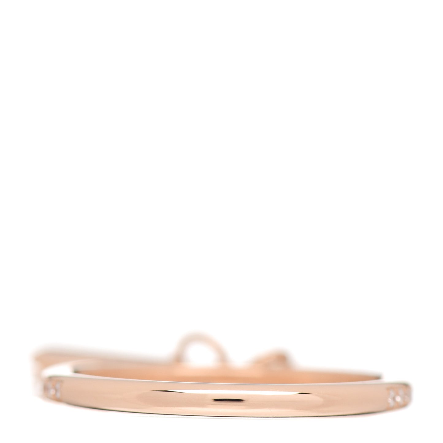 18K Rose Gold Diamond Kelly Clochette Ring 51 5.75