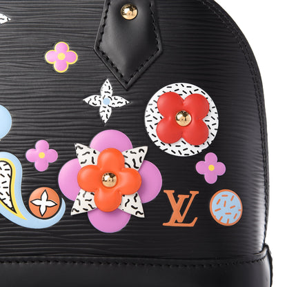 Louis Vuitton Epi Blooming Flowers Alma BB Black 9 of 9