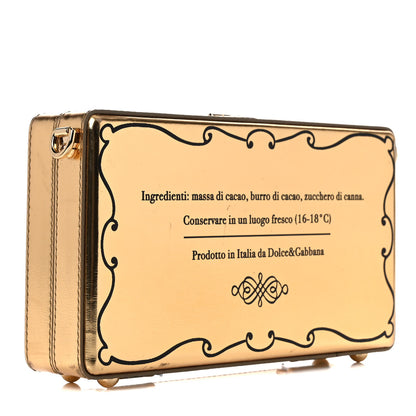 Dolce & Gabbana Metallic Calfskin Chocolate Bar Clutch Gold 3 of 16