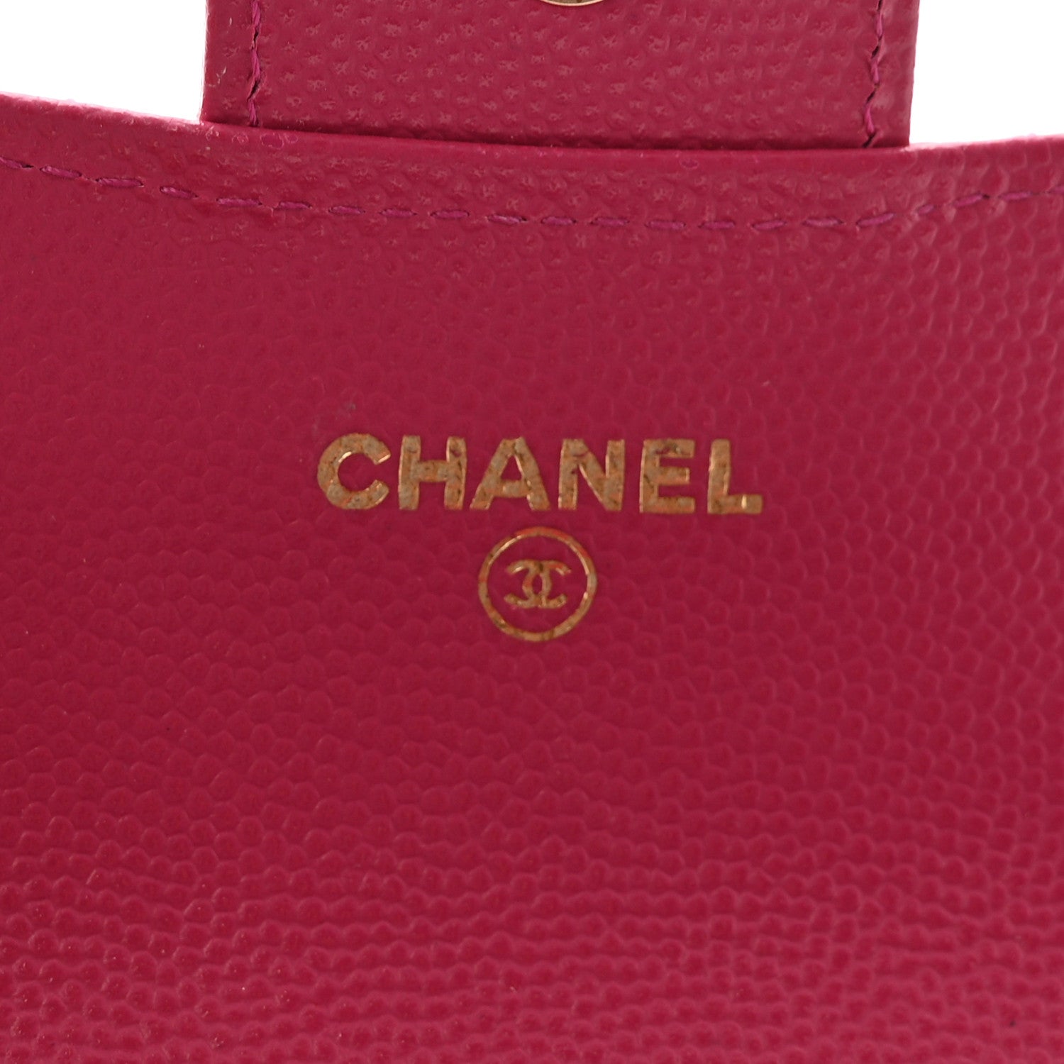 Chanel Caviar Quilted Flap Card Holder Wallet Dark Pink 6 of 8