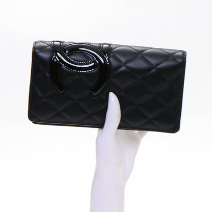 Chanel Calfskin Quilted Cambon Yen Wallet Black 2 of 8