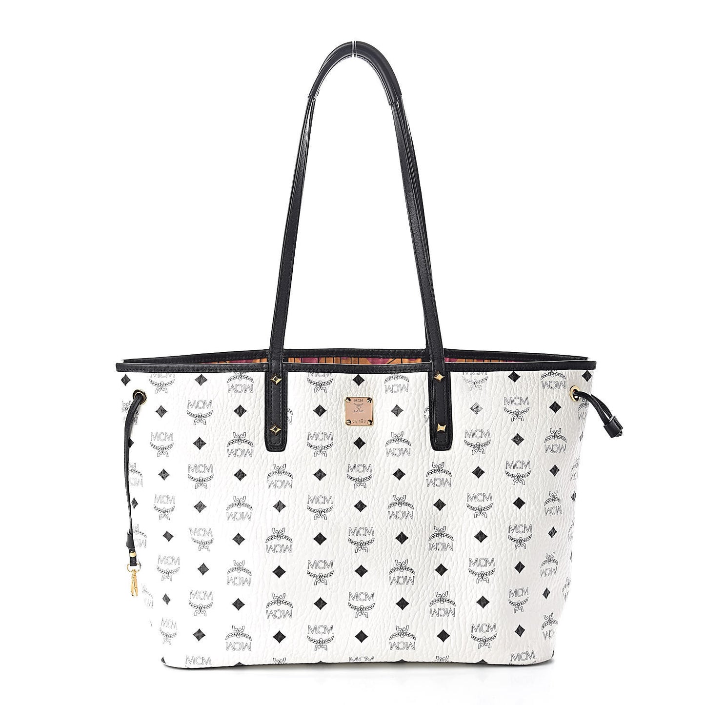 Visetos Medium Project Reversible Shopper Tote White