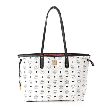 MCM Visetos Medium Project Reversible Shopper Tote White 1 of 20