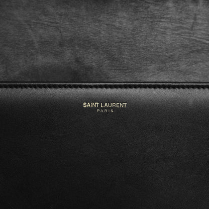 Saint Laurent Smooth Calfskin Medium Classic Monogram Universite Bag Black 7 of 13