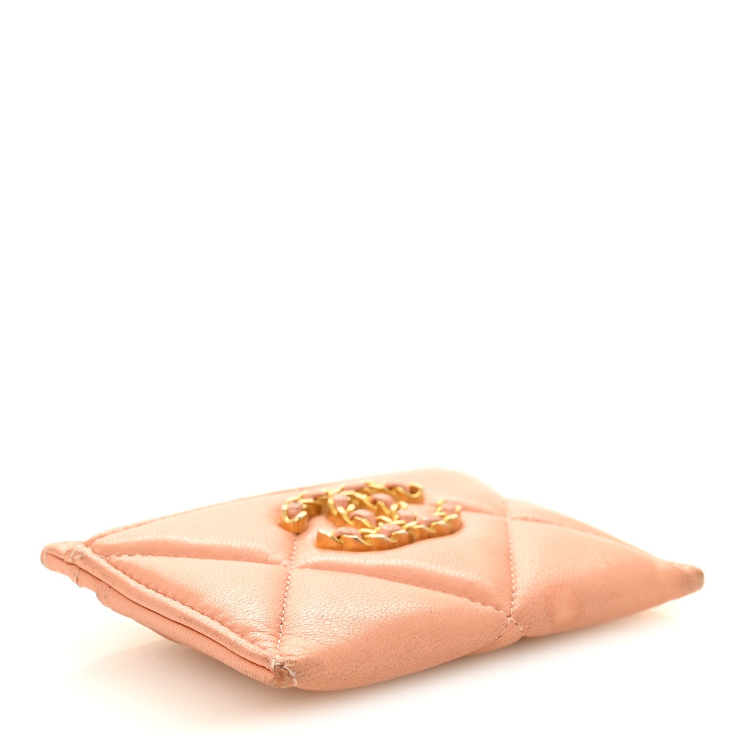 Chanel Lambskin Quilted 19 Card Holder Beige 4 of 10