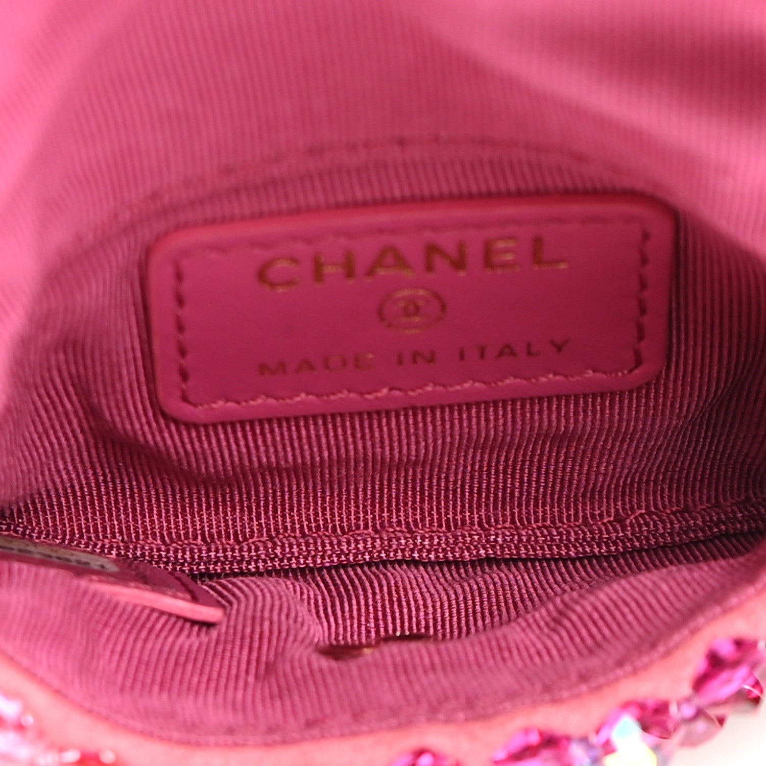 Chanel Crystal Mini Flap Pink Purple 5 of 10