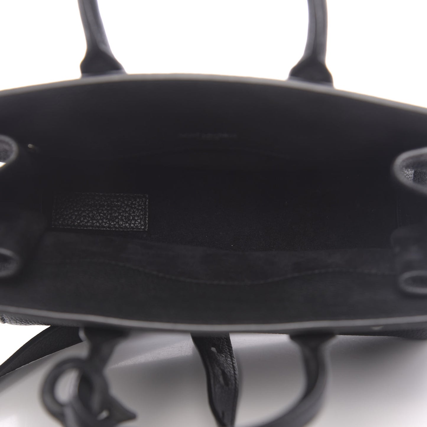 Grained Calfskin Nano Sac De Jour Souple Black
