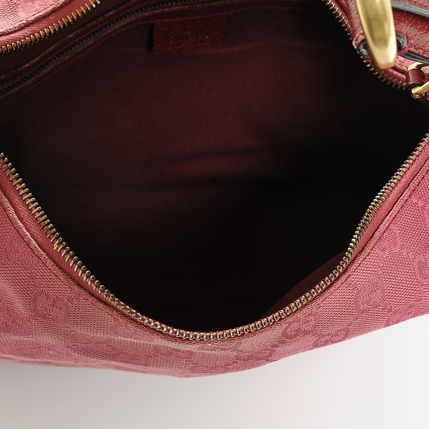 Gucci Monogram Medium Horsebit Chain Hobo Fuchsia 5 of 7