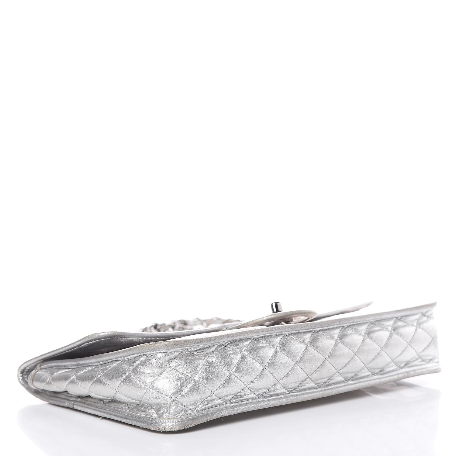 Chanel Vinyl Large Ice Cube Flap Silver 4 of 19