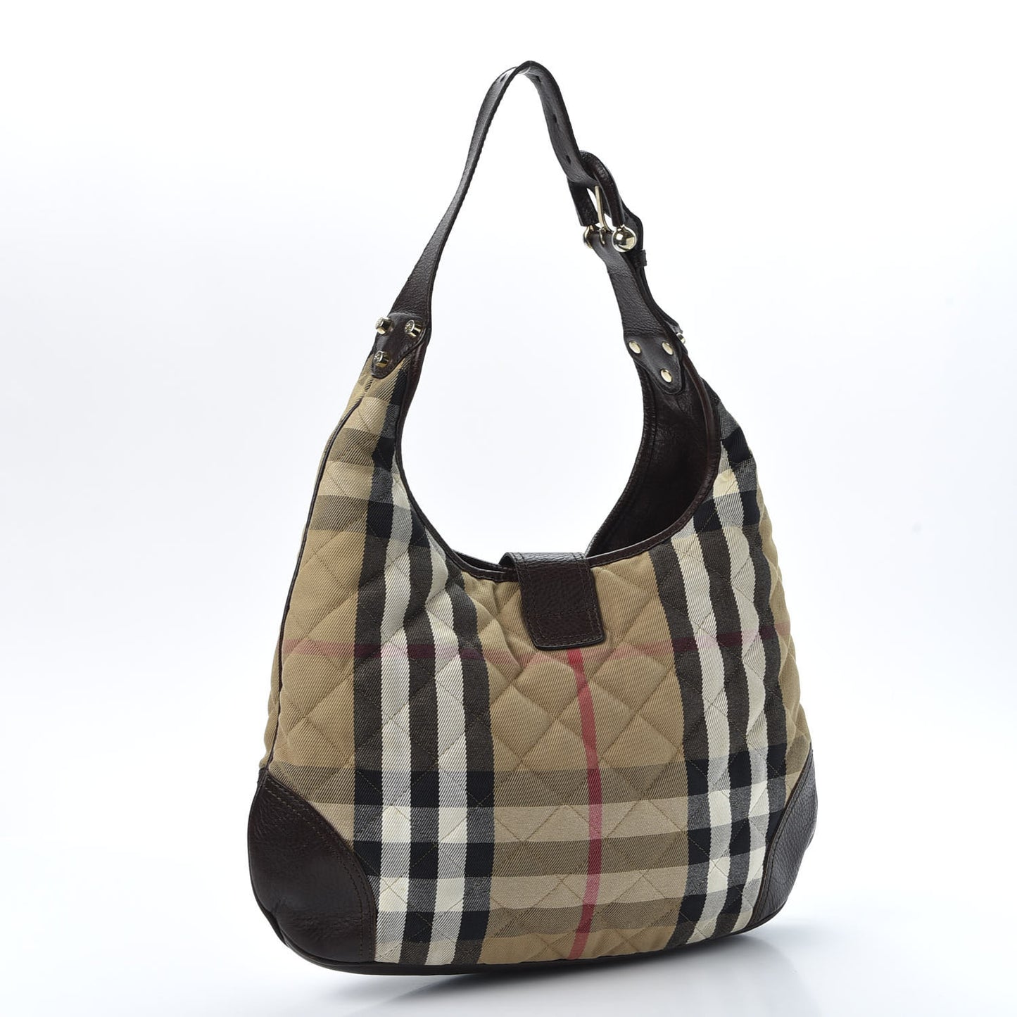 House Check Quilted Brook Hobo Chocolate