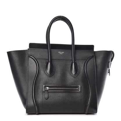 Celine Drummed Calfskin Mini Luggage Black 1 of 25