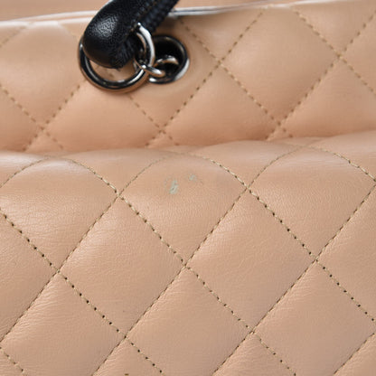 Chanel Calfskin Quilted Large Cambon Multipocket Reporter Beige Black 9 of 16