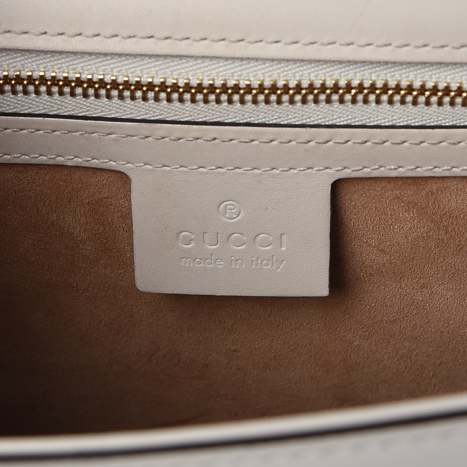 Gucci Calfskin Small Sylvie Shoulder Bag White 6 of 9