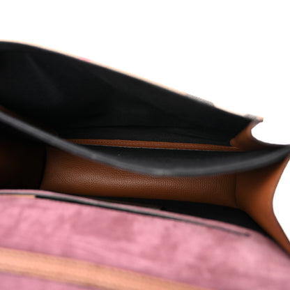 Burberry Derby Calfskin House Check Small Macken Crossbody Bag Tan 5 of 13