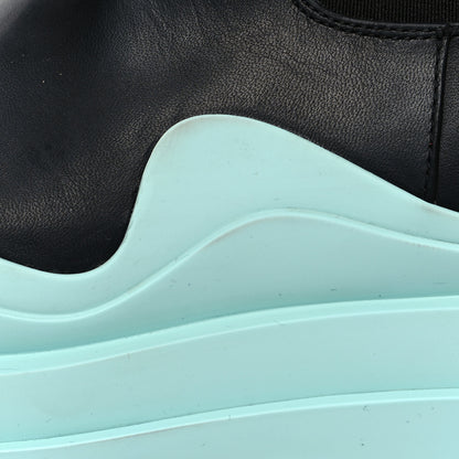 Bottega Veneta Calfskin The Tire Chelsea Boots 38 Black Pale Blue 8 of 8